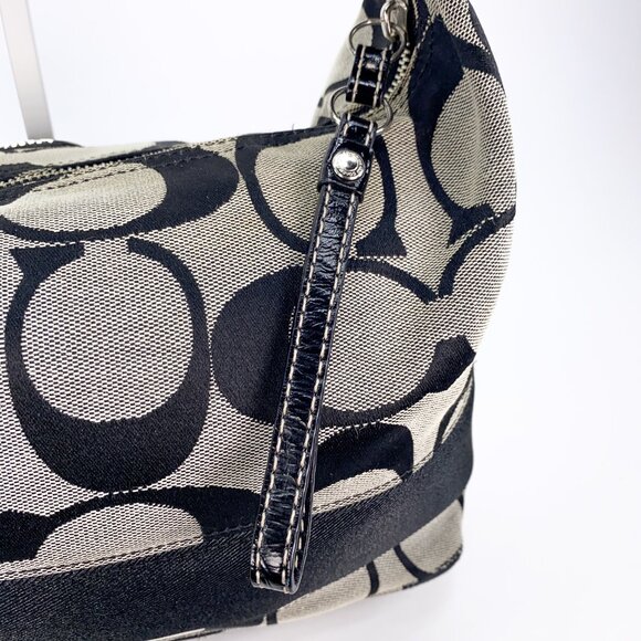 COACH Hobo Signature Stripe Canvas Shoulder bag - E1094-F15197 - Picture 14 of 15